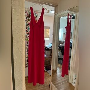 Hot pink maxi dress